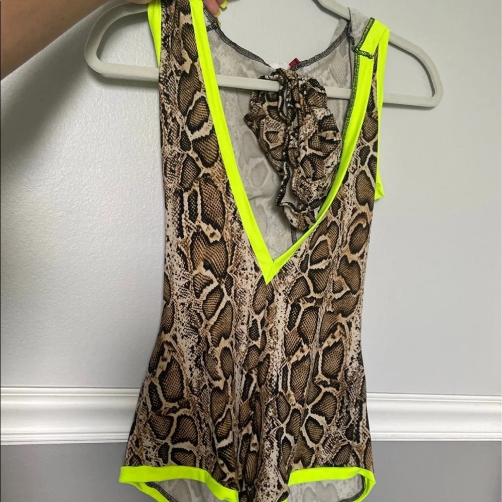 Snake print romper